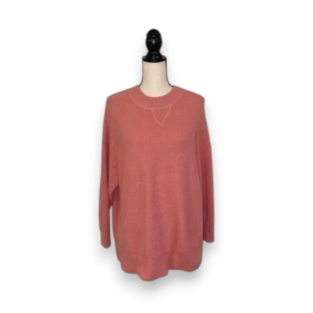 Aerie Pink Crew Very Cozy Neck Sweater with Tunic Length